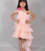 Ruffel One shoulder Overlay Dress