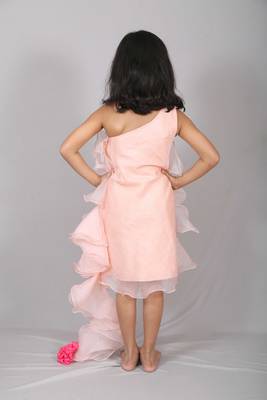 Ruffel One shoulder Overlay Dress 2