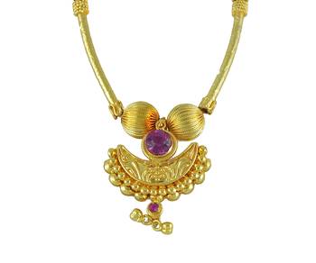 Crystal Yellow Gold Alloy Combo Pack Of 2 Necklace 5