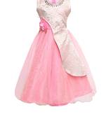 Pink Woven Net Kids Girl Gowns