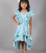 Ruffel Haulter Neck frock