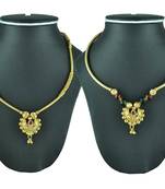 Crystal Yellow Gold Alloy Combo Pack Of 2 Necklace