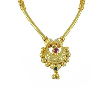 Crystal Yellow Gold Alloy Combo Pack Of 2 Necklace 3