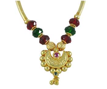 Crystal Yellow Gold Alloy Combo Pack Of 2 Necklace 5
