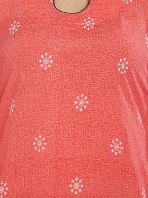 Peach Printed Crepe Salwar With Dupatta 4
