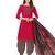 Maroon Printed Cotton Salwar With Dupatta