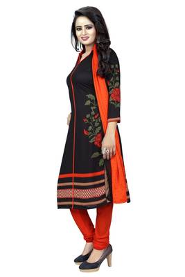 Black printed crepe salwar with dupatta 2