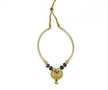 Crystal Yellow Gold Alloy Combo Pack Of 2 Necklace 4