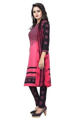 Pink printed crepe salwar 3