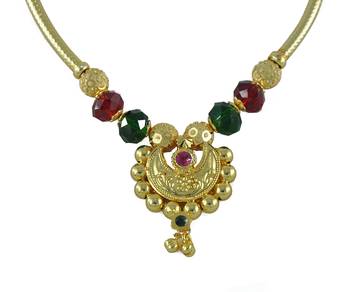 Crystal Yellow Gold Alloy Combo Pack Of 2 Necklace 5