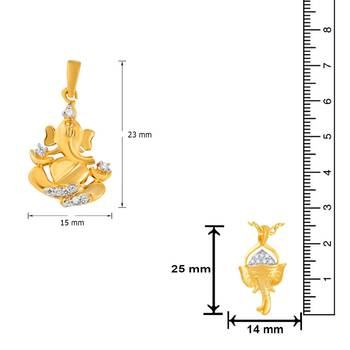 White cubic zirconia pendant 3
