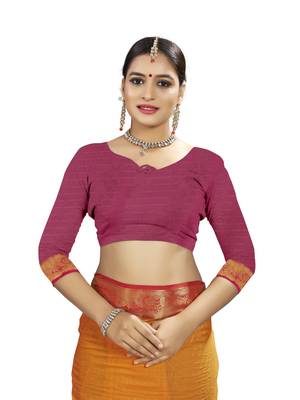 Mustard woven banarasi saree with blouse 3