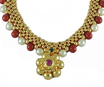 Crystal Yellow Gold Alloy Combo Pack Of 2 Necklace 3