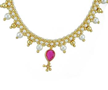 Crystal Yellow Gold Alloy Combo Pack Of 2 Necklace 5
