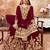 Maroon embroidered faux georgette salwar with dupatta