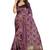 Wine silk blend saree with blouse
