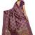 Wine silk blend saree with blouse
