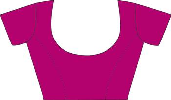 Pink plain art silk sarees saree with blouse 4