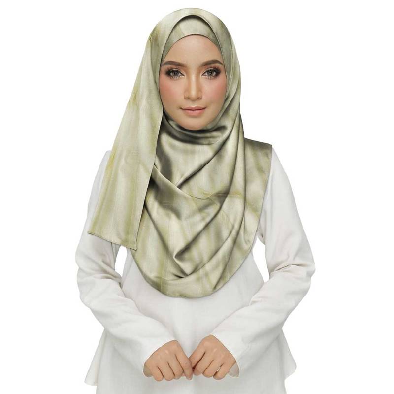 White Most Sold Plain Grid Islamic Hijab Headscarf