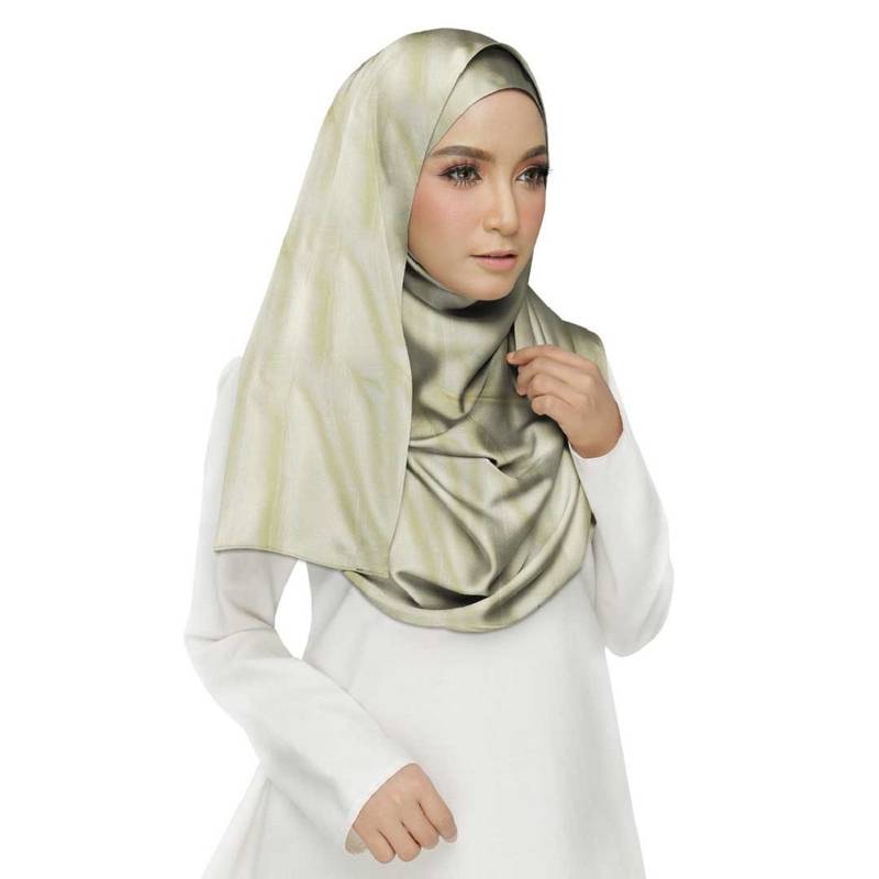 White Most Sold Plain Grid Islamic Hijab Headscarf