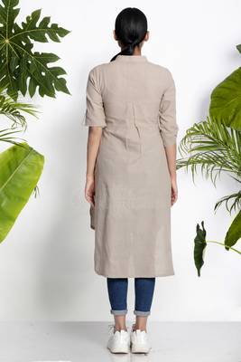 Hazelwood Handwoven Kurta With Pockets 3