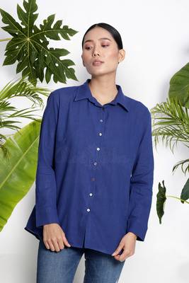 Blue Handwoven Cotton Shirt 2