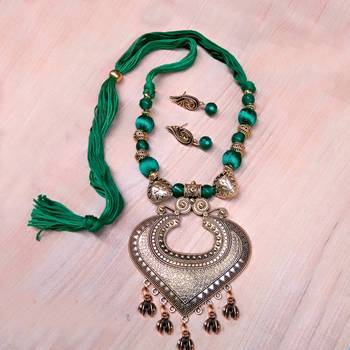 Dark Green Antique Necklace Sets 1