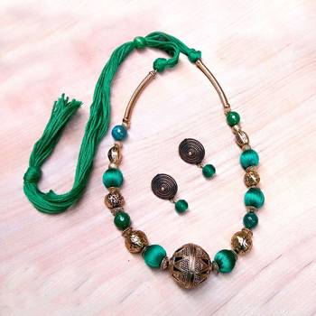 Green Rounded Antique Necklace Sets 1