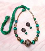 Green Rounded Antique Necklace Sets