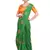 Green embroidered art silk saree with blouse