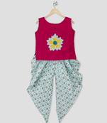 Embroideredtop with dhoti