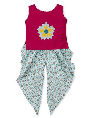 Embroideredtop with dhoti 2