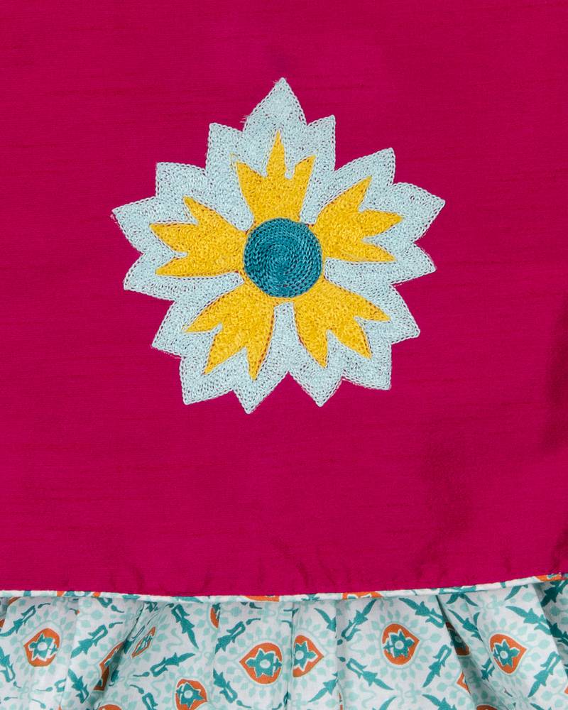 Embroideredtop with dhoti