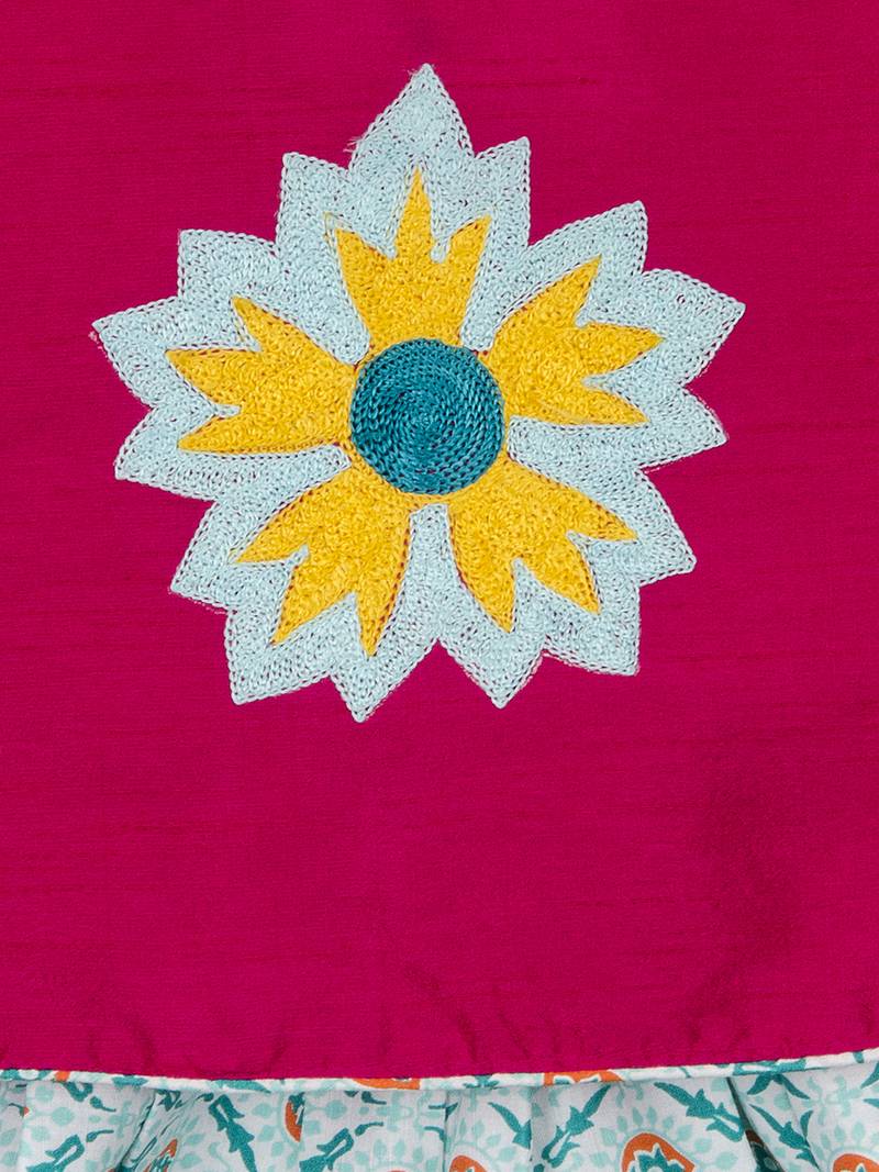 Embroideredtop with dhoti