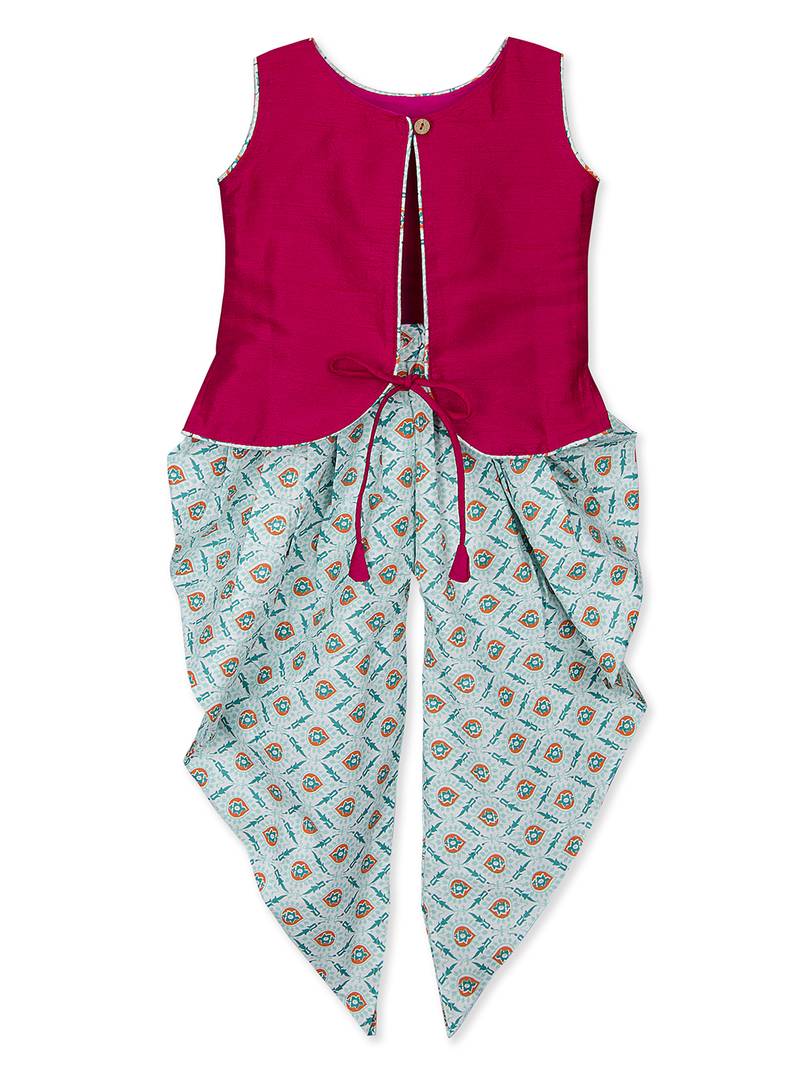 Embroideredtop with dhoti