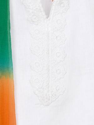Kurti salwar with tricolor dupatta 2