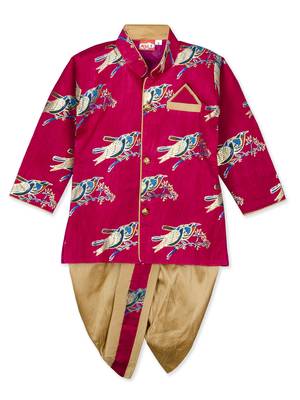 Bird song kurta with dhoti 1
