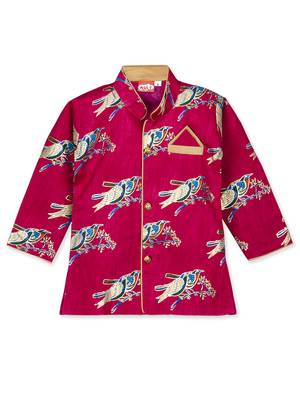 Bird song kurta with dhoti 2