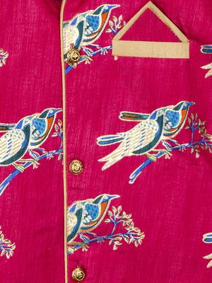 Bird song kurta with dhoti 3