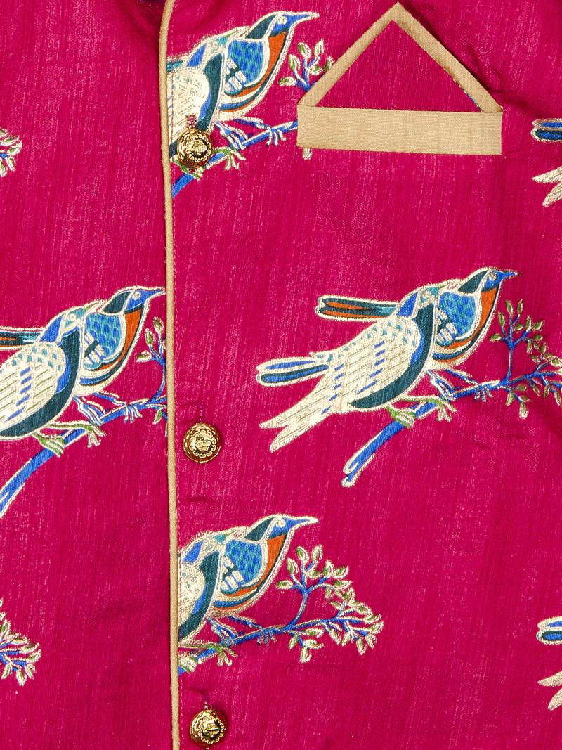 Bird song kurta with dhoti