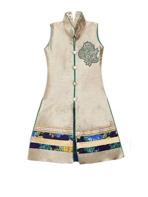 Blue printed net stitched lehenga 3