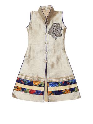 Blue printed net stitched lehenga 3