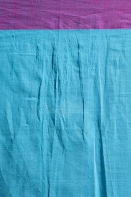 Blue hand woven pure cotton handloom saree with blouse 3