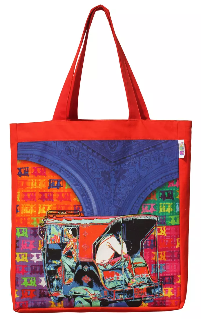 Funky Taxi Tote Bag