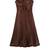 Brown embroidered polyester kids-girl-gowns