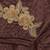 Brown embroidered polyester kids-girl-gowns