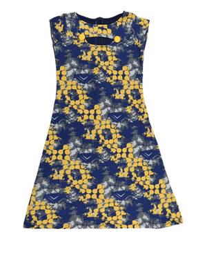 Multicolor printed cotton knitted kids-frocks 1