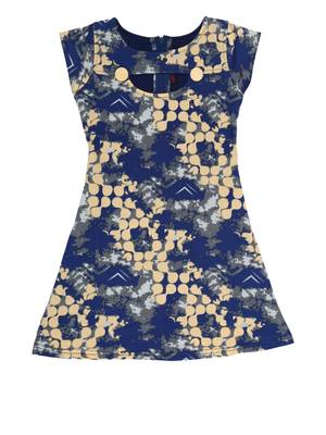 Multicolor printed cotton knitted kids-frocks 1