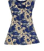 Multicolor printed cotton knitted kids-frocks