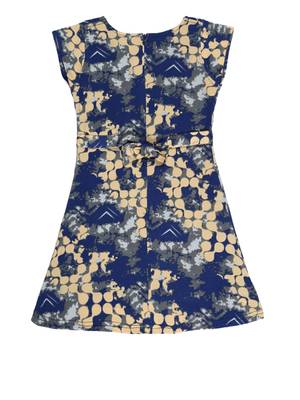 Multicolor printed cotton knitted kids-frocks 2